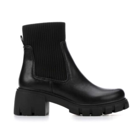 NIB SODA Zordy Heeled Chelsea Boots Black Size 8.5 - Picture 1 of 7